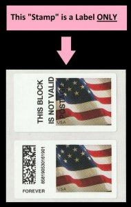 US CVP108 Old Glory Kiosk ATM F vert pair Not Valid MNH 2018