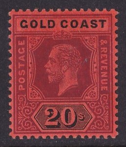 GOLD COAST 1913 KGV 20/- Top Value Die I wmk Multiple Crown CA  