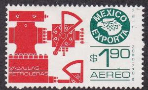 Mexico # C597,  Exporta - Oil Valves, Hinged,