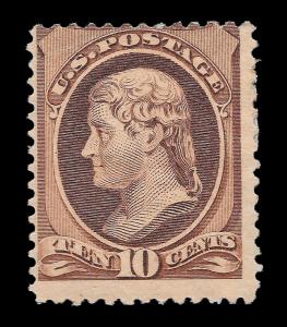 U.S. Scott #209 / $160 - 10c Bank Note, OG, Fine