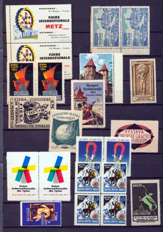 Germany France Metz Davos Red X Poster Labels Cinderella MNH MH (35+)NT 8768