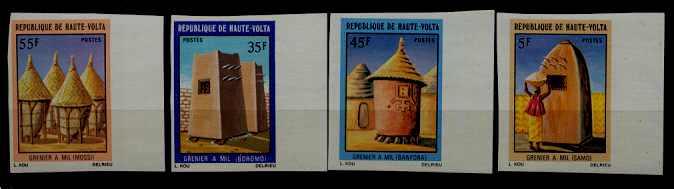 Burkina Faso 412-15 MNH imperf. Granaries