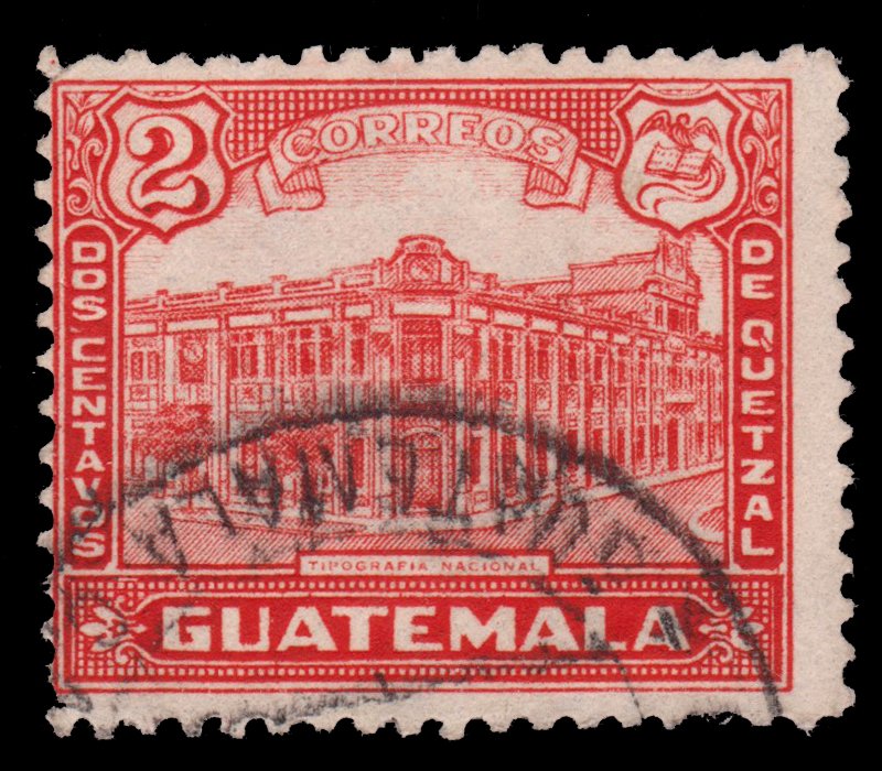 GUATEMALA STAMP 1943 SCOTT # 307. USED. # 1