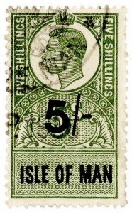 (I.B) George VI Revenue : Isle of Man 5/-