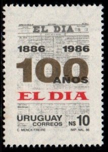 1986 Uruguay El Dia newspaper centenary #1215 ** MNH