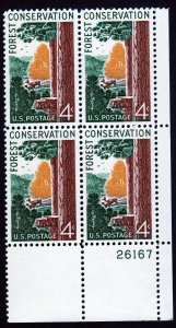 Scott #1122 Forest Conservation Plate Block of 4 Stamps - MNH P#26167