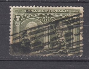 J29880, 1908 canada used #100 generals $100.00 scv