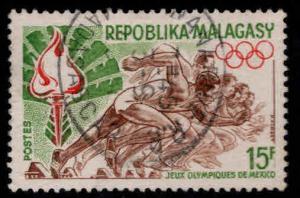 Madagascar Scott 429 Olympic runner stamp Used
