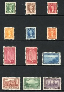 Canada SG357/67 Set of 11 FINE U/M Cat 180 pounds 