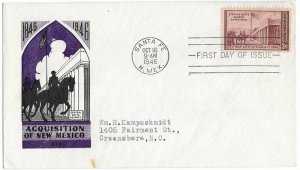 #944 FDC, 3c Kearny Expedition, Ioor cachet - single/block of 4