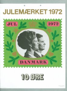 Denmark.1 Post Office,Display,Advertising Sign.Queen,Prince. Christmas Seal 1972