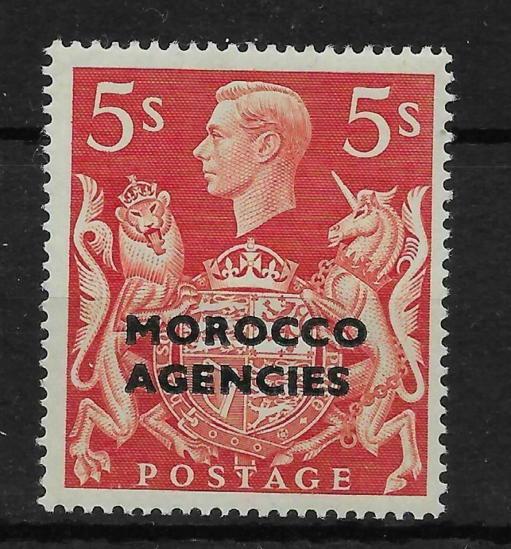 MOROCCO AGENCIES SG93 1949 5/= RED OVPT ON GB MNH