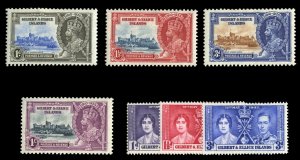 Gilbert and Ellice Islands #35-39 (SG 36-42) Cat£33, 1935 Silver Jubilee, se...