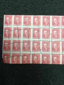 Albania miscut sheet of 40. MNH. Some creasing due to the error.