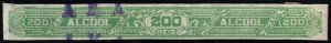 Vintage Brasil Revenue 200 Reis General Alcohol Consumption Used (Green)