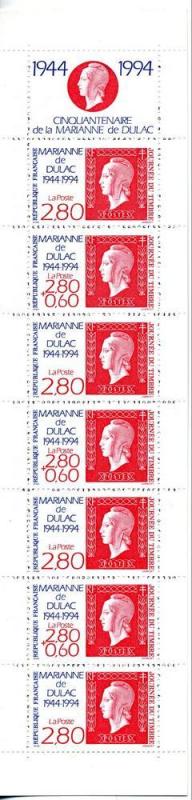 France - Scott's # 2409a Stamp Day Complete Booklet - MNH