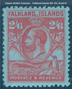 Falkland Islands Scott 61, SG 123 - Hinged