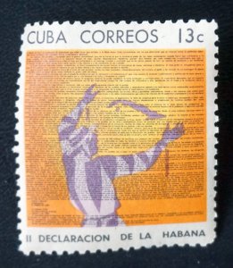 CUBA Sc# 932e  FIDEL CASTRO HAVANA DECLARATION 13c   1964 MNH