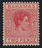 Bahamas SG 152b Scarlet SC# 114 MH  1938+ definitive wmk script