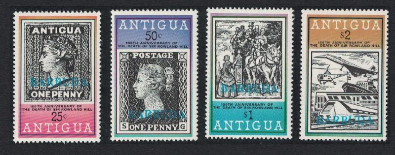 Barbuda Death Centenary of Sir Rowland Hill 2nd issue 4v SG#452-455