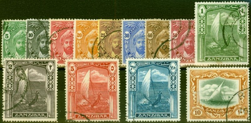 Zanzibar 1936 Set of 13 SG310-322 V.F.U