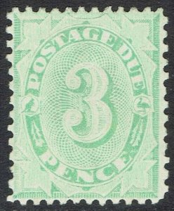 AUSTRALIA 1906 POSTAGE DUE 3D WMK CROWN/SINGLE LINED A 