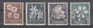 Spanish Andorra Scott #58-61 MNH