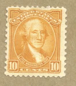 Scott #715 10 cent Orange/Yellow Washington 1932