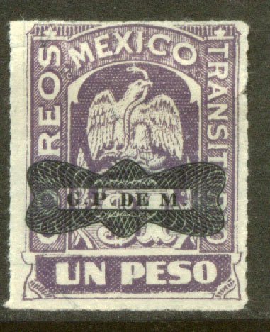 MEXICO 565, $1P TRANSITORIO WITH CORBATA OVERPRINT. MINT, NH. VF.