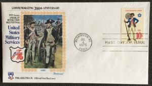 US FDC #1565 Fleetwood Uniform-Army Unaddressed $1.00 L18