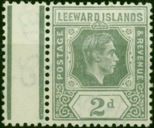 Leeward Islands 1942 2d Slate-Grey SG103bVar Damaged Value Tablet' V.F MNH