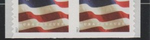 #5158CF, Pair,  Flag  MNH, 'Forever'