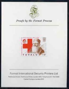 Tuvalu 1988 Red Cross 15c imperf proof mounted on Format ...