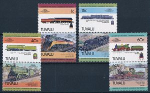 [63578] Tuvalu 1984 Steam Locs - Trains - Railways  MNH