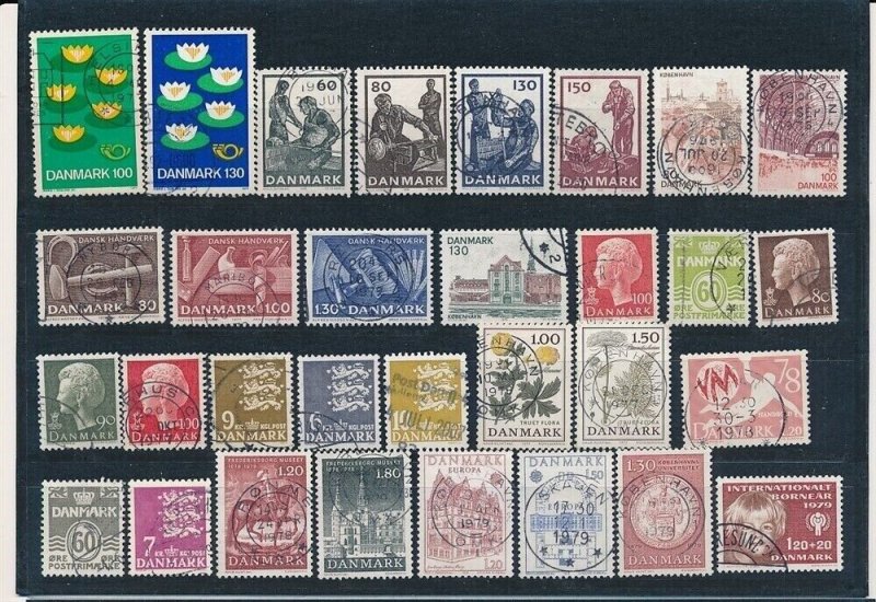 D376248 Denmark Nice selection of VFU Used stamps