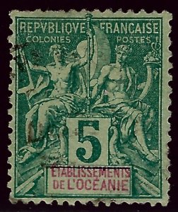 French Polynesia SC#5 Used F-VF...French Polynesia is Hot!