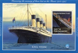 Turkmenistan 1997 R.M.S.TITANIC INTERNATIONAL EVENTS s/s Perforated Mint (NH)