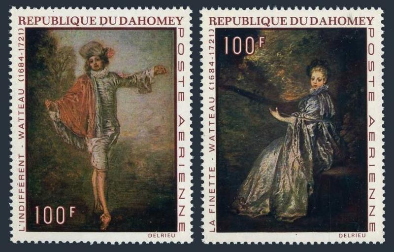 Dahomey C138-C139,MNH.Michel 446-447. Painting by Watteau,1971.