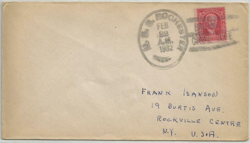 USS ROCHESTER CA-2 Naval Cover 1931 & 1932 Cancels BALBOA, CANAL ZONE