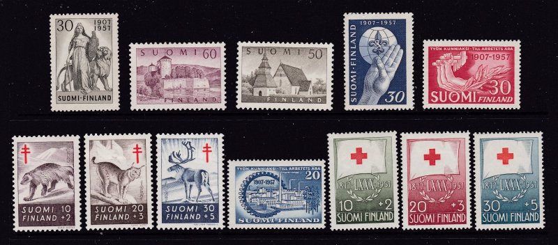 Finland x 12 decent MH from 1950's