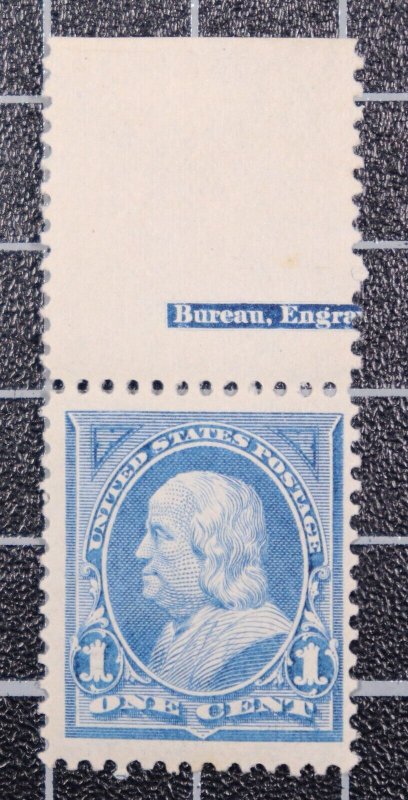 Scott 246 - 1 Cent Franklin - MNH - Imprint Single Nice Stamp SCV - $90.00