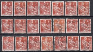 France 1954 Sg1201e 6f  Brown Fine Used x21 Harvester