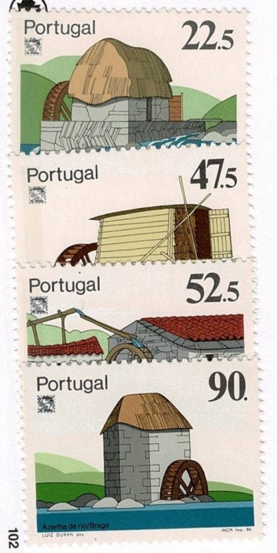 Portugal #1684-7 MNH complete buildings
