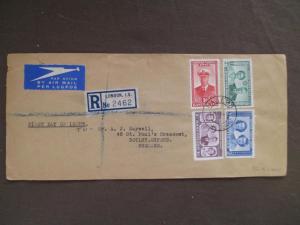 1947 Basutoland Registered First Day Cover - Royal Visit Set (UU61)