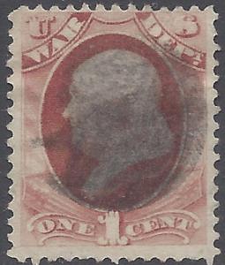 O83 1c Official Stamp War Department Used