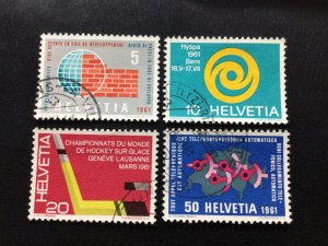 Switzerland # 402-05 - Cplt Set of 4 -  Used,  (1961)