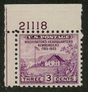 US 727 MNH : Plate Number Single