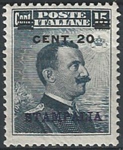 1916 Egeo Stampalia 20c. su 15c. MNH Sassone n. 8