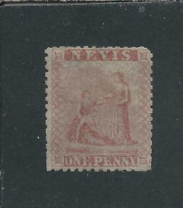 NEVIS 1862 1d DULL LAKE MM SG 1 CAT £100