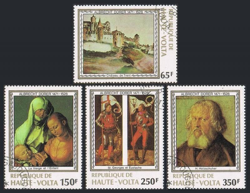 Burkina Faso 481-484,CTO.Michel 732-735. Paintings by Albrecht Durer,1978.